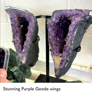 Amethyst Geode Bookends